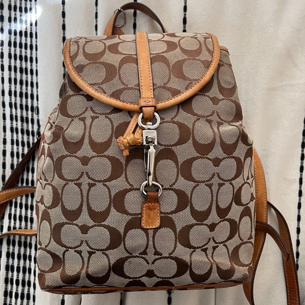 Coach small monogram backpack